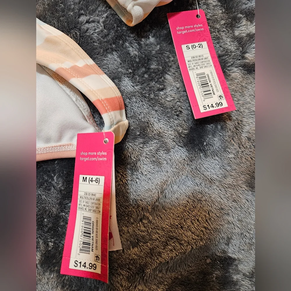 Xhilaration Striped Bikini size S + M - Picture 4 of 4